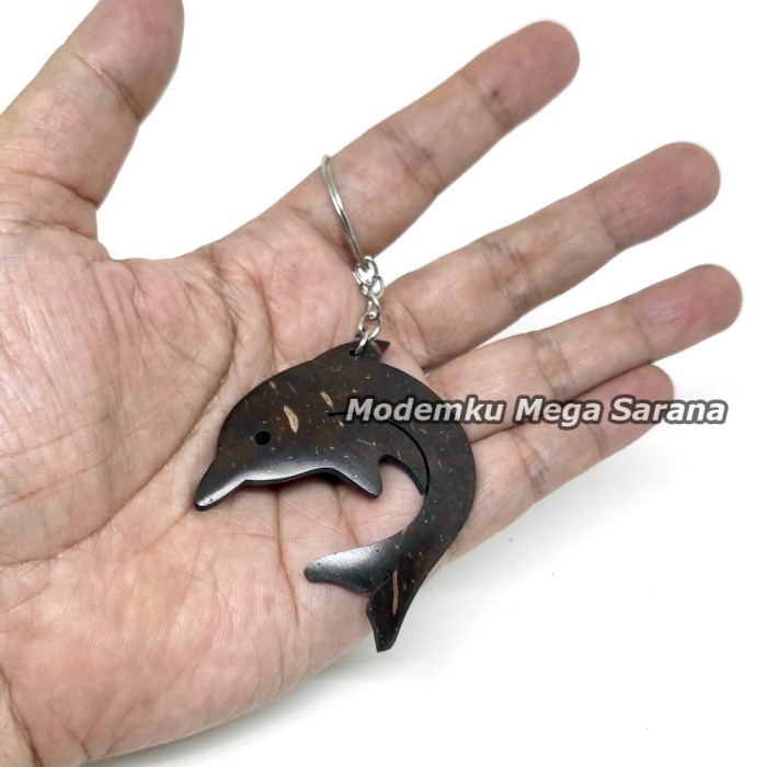 1 Kodi isi 20 - Souvenir Gantungan Kunci Unik Ikan Lumba Lumba Batok