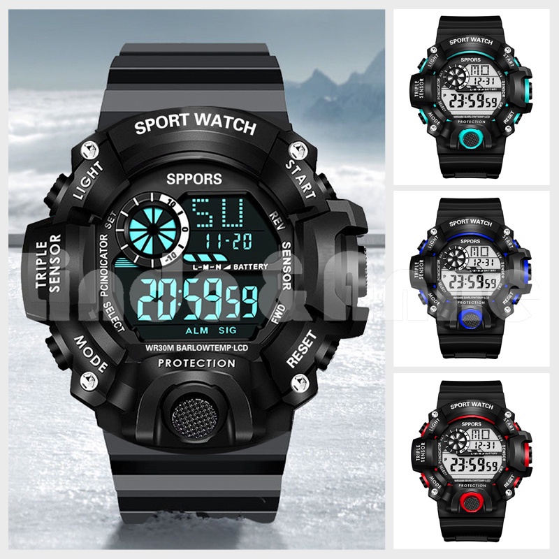 PROMO!!! Jam Tangan Digital Pria Dual Time Sport Watch / Jam Tangan Pria Sport Watch Fashion