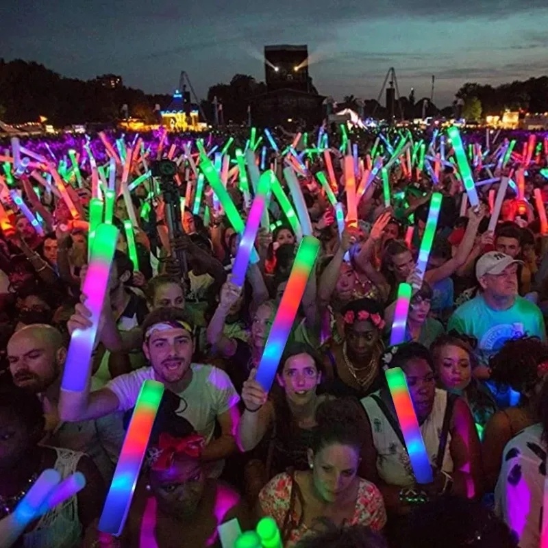 Led Foam Colorful Glow Stick/ Luminous Lampu Kedip Ceria Tabung/ Peraga Suasana Pesta Konser Festival