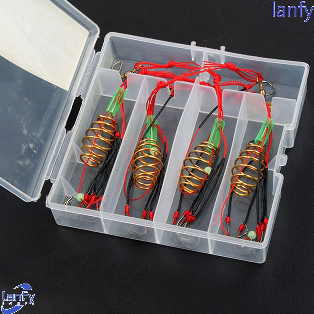 Lanfy Fishinghook Memancing Aksesoris High Quality Alat Pancing Kasar Fishing Tackle Anti Winding Bait Trap Feeder Springs Pancing Umpan Hooks