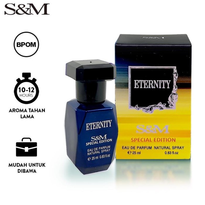 S&amp;M Eternity Eau De Parfume 25 ML Parfum Mini Pria EDP BPOM