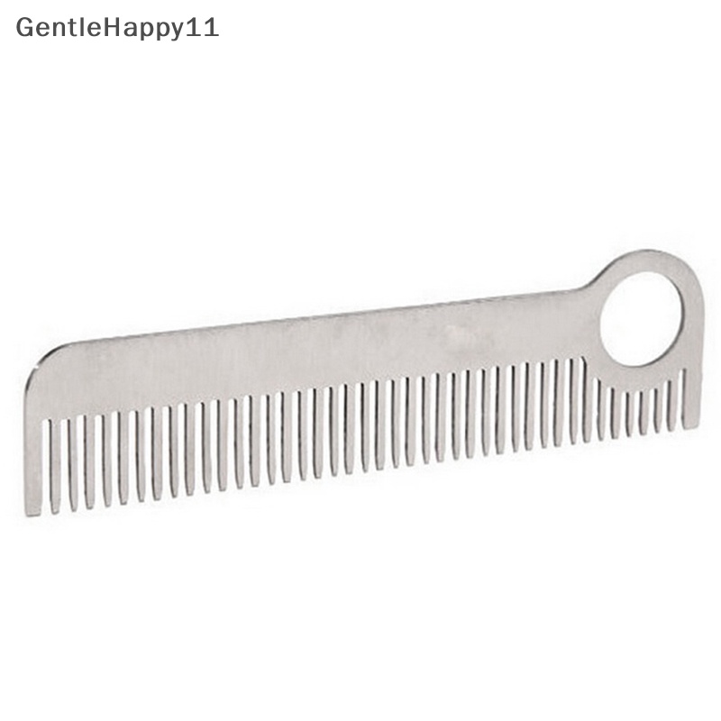 Gentlehappy  Sisir Rambut Praktis Unisex Titanium/Stainless Steel Perawatan Kesehatan Tactical Pocket id
