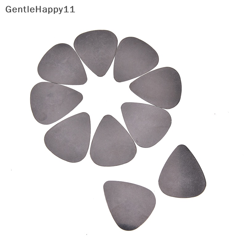 Gentlehappy 10pcs bass guitar picks stainless steel Akustik Gitar Listrik plectrum 0.30mm id