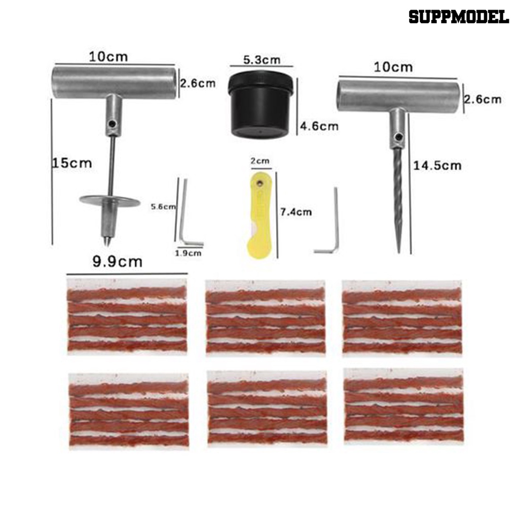 [SM]37Pcs /Set Kit Reparasi Ban Datar Effortless Long Service Life Anti Karat Penggantian Hand Tool Universal Tire Repair Set Untuk Motor