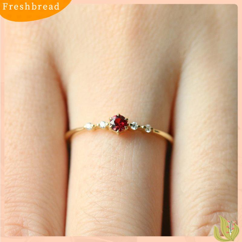 [FRA] Cincin Ruby Lapis Emas 18k Untuk Wanita fashion Eropa Dan Amerika engagement end ring