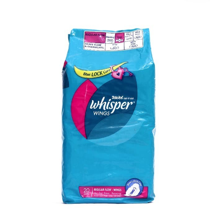 Whisper Pembalut Wanita Regular Flow 20's