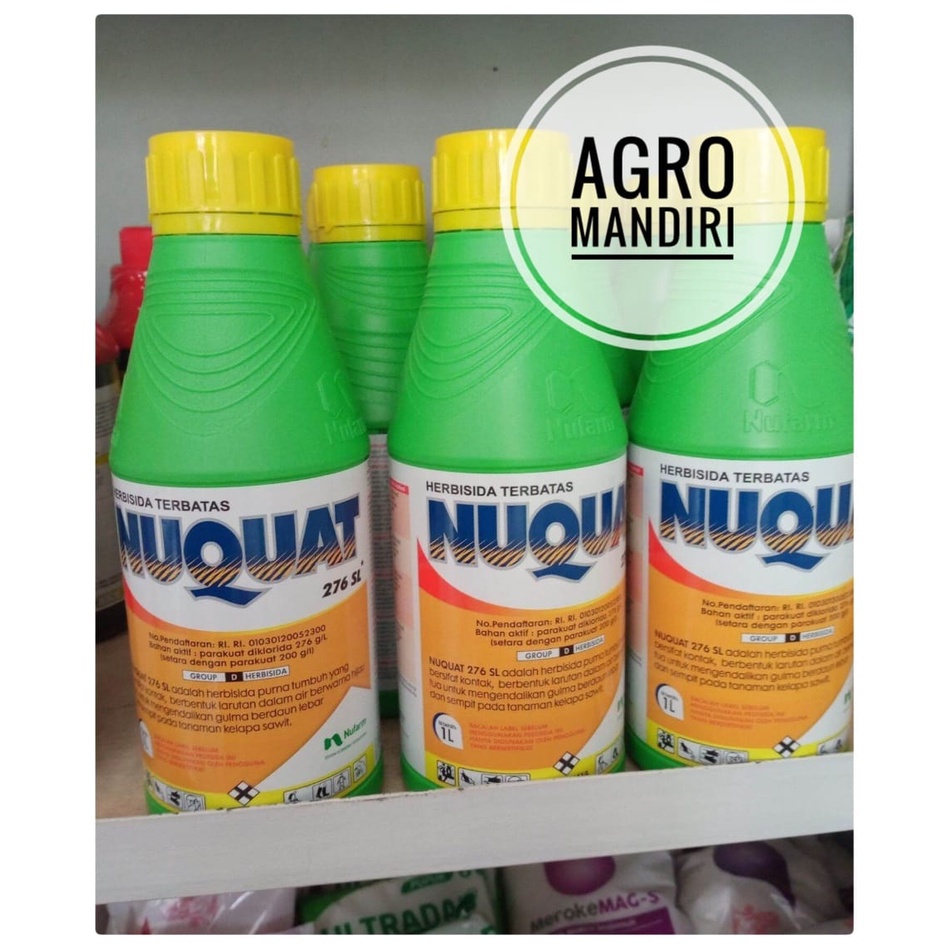 Nuquat 276SL 1 liter Herbisida Racun Kontak Pembasmi Gulma Rumput Liar Nufarm Setara Noxone Gramoxon