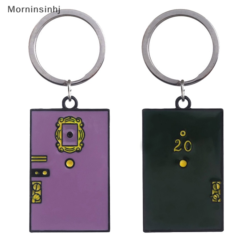 Mornin TV Show Friends Monica's Door Keychain Memorial Bingkai Foto Pintu Cafe Gantungan Kunci Stiker Bros Kalung Key Chain Rings Untuk Wanita Pria Fans id