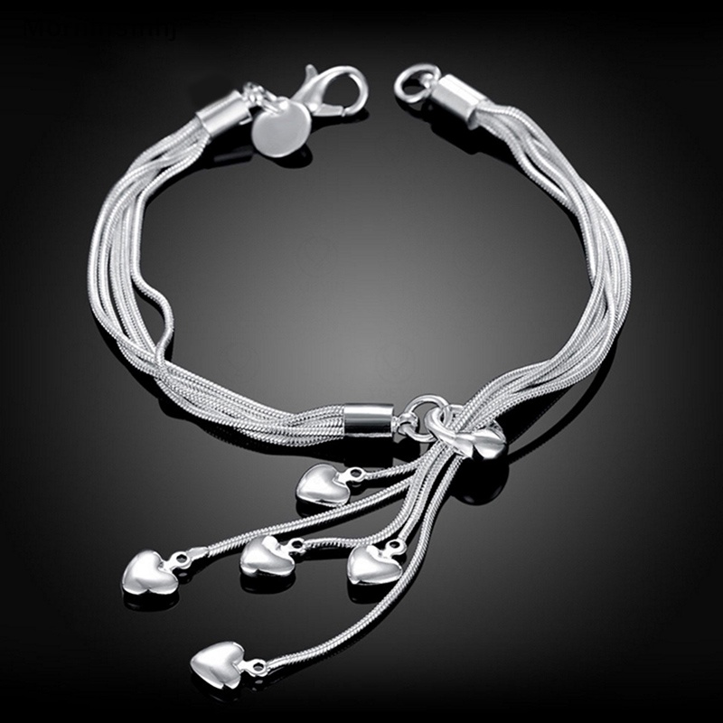 Mornin Wanita Gelang925 Sterling Silver Perhiasan Rantai Ular Wanita Top Quality id