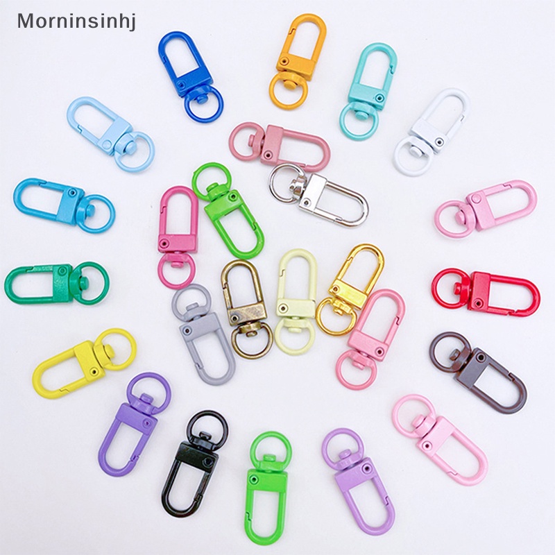 Mornin 5Pcs Lucu Permen Warna Gantungan Kunci Cincin Logam Lobster Clasp Clip Keychain Ring Rotatable Car Keychain DIY Ch Untuk Membuat Perhiasan Aksesoris id