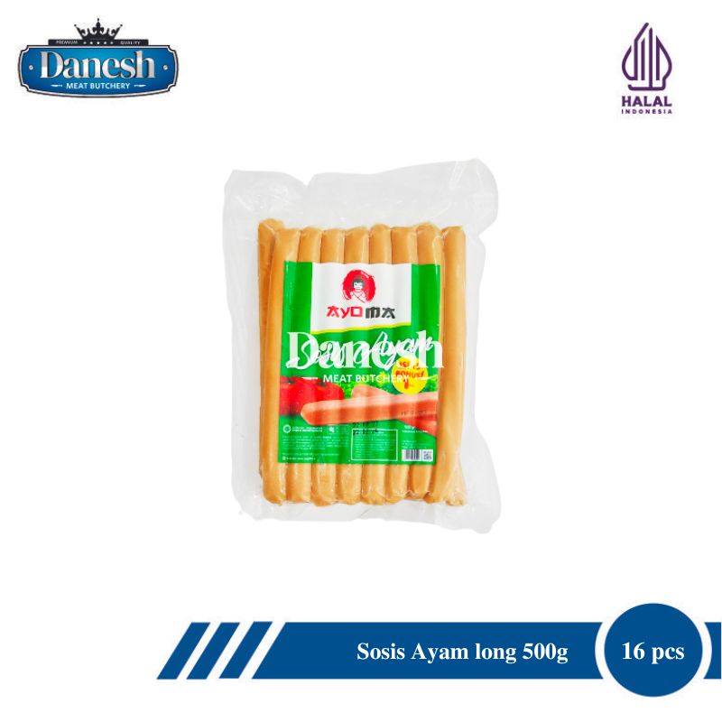 

AYOMA - Sosis Reg Coklat Long Sosis Ayam 500gr Frozen Food Halal