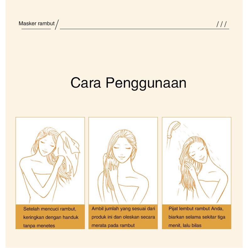 BIOAQUA Masker Rambut Keratin Hair Mask Merawat Rambut Dari Akar Melembutkan