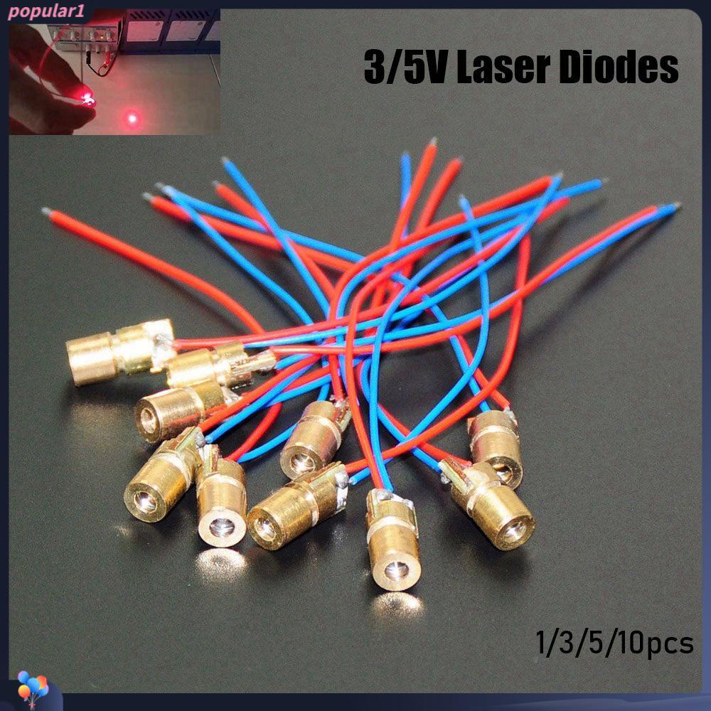 POPULAR Populer1/3 /5 /10pcs Dioda Laser Mini Red Sight Copper Head Dot Diode Module