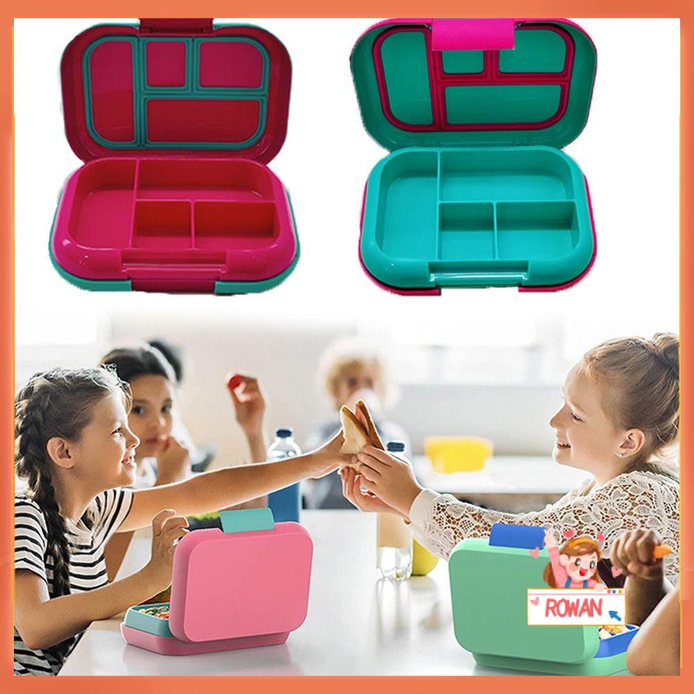 R-FLOWER Lunch Box Portable Persegi Panjang Grid Untuk Piknik Camping Wadah Makanan