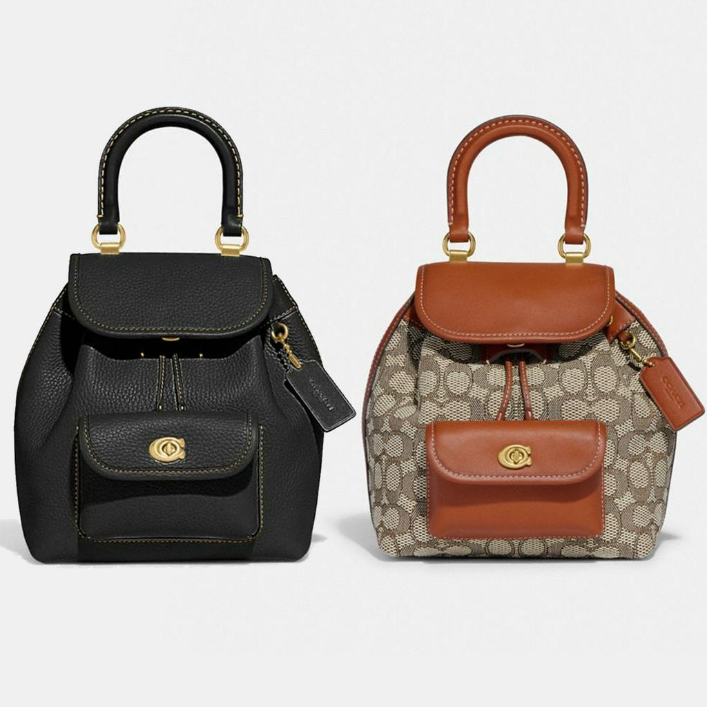 Coach  Riya Backpack 21 bahan full kulit Women fashion Bag