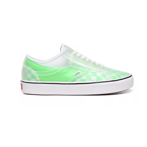 SEPATU VANS OFF THE WALL | SLIP SKOOL COMFYCUSH CHECK GREEN