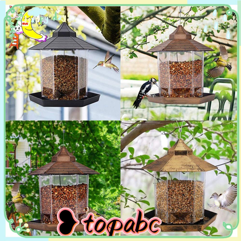 TOP Hanging Wild Bird Feeder Hexagonal Untuk Taman Outdoor Kebun Halaman Feeder Gantung Holder