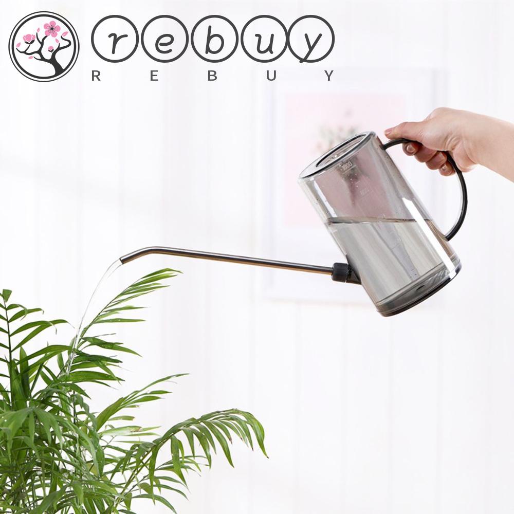 REBUY Watering Can Transparan Nursury Tanaman Taman Stainless Steel Teras Siraman Pot