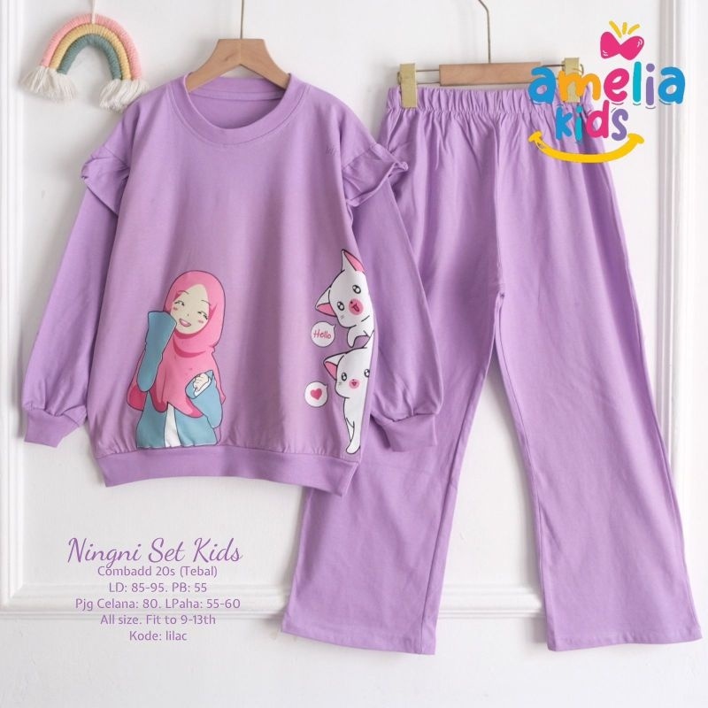 NINGNI SET Celana (9-13th) ORI AMELIA KIDS | Setelan Anak