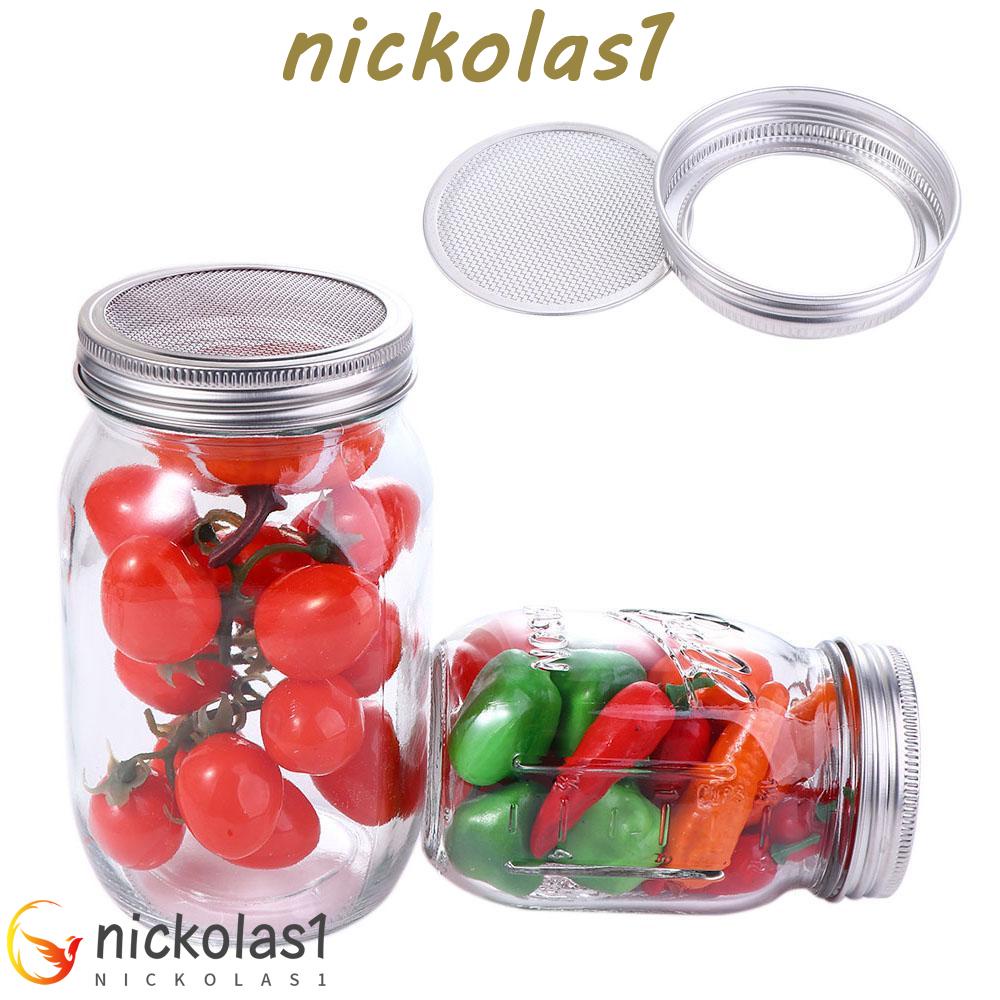 NICKOLAS1 Sprouting Jar Kit Sehat Dengan Stand Penutup Perkecambahan Organik Stainless Steel