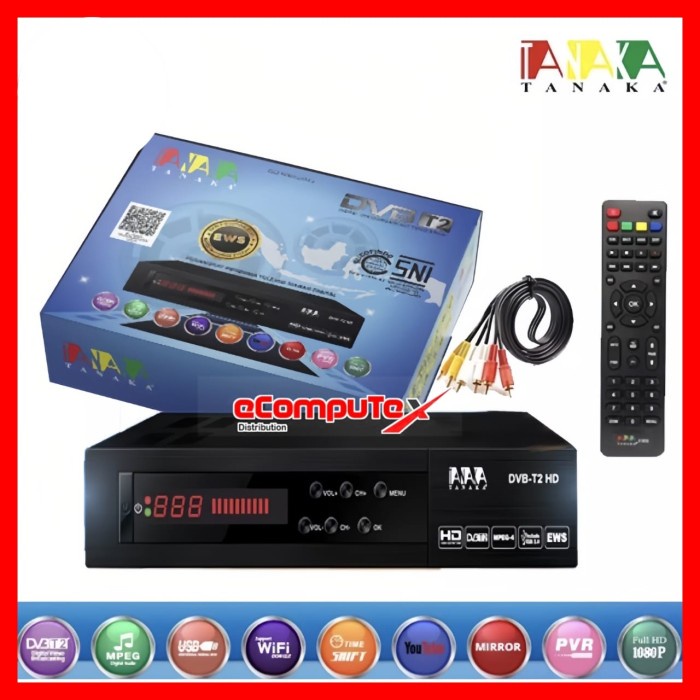 SET TOP BOX TV DIGITAL RECEIVER STB TANAKA T2 BODY BESAR DVB-T2 IPTV