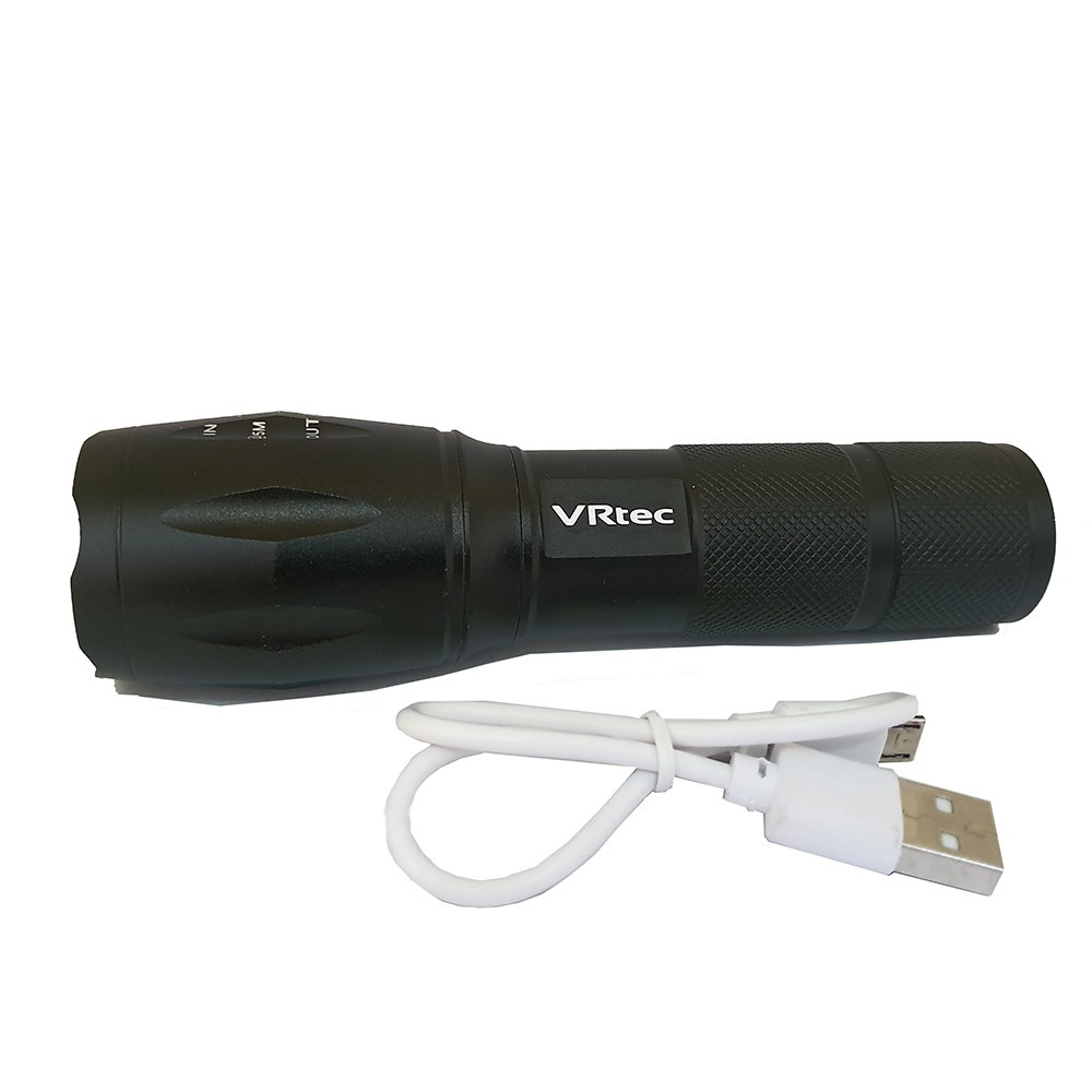 VRtec Senter LED E17 - A1 USB Rechargeable Battery Cree XM-L T6