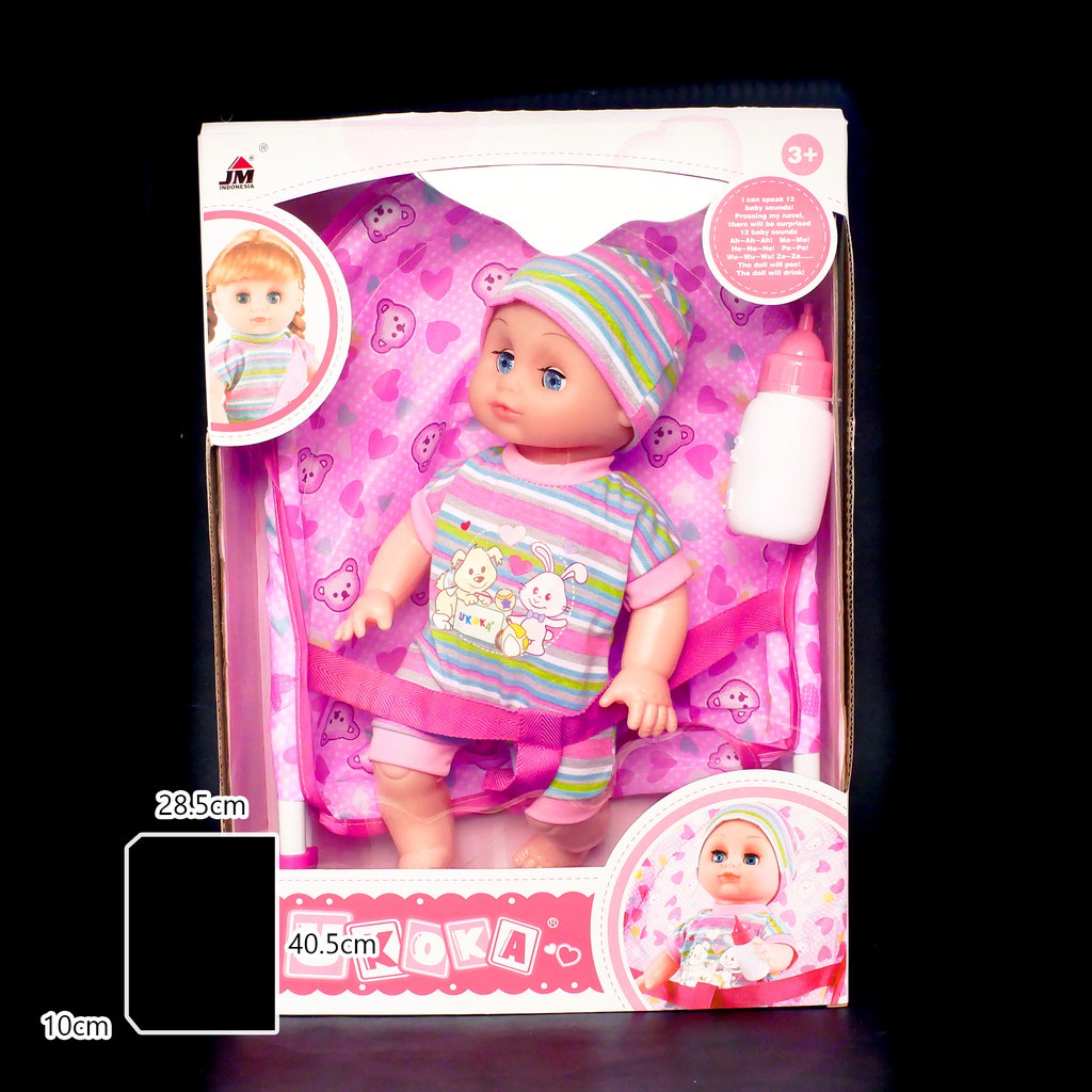 Boneka Bayi - Bisa Ngomong Bernyanyi Menangis Minum dan Pipis + Ayunan ( baby doll )