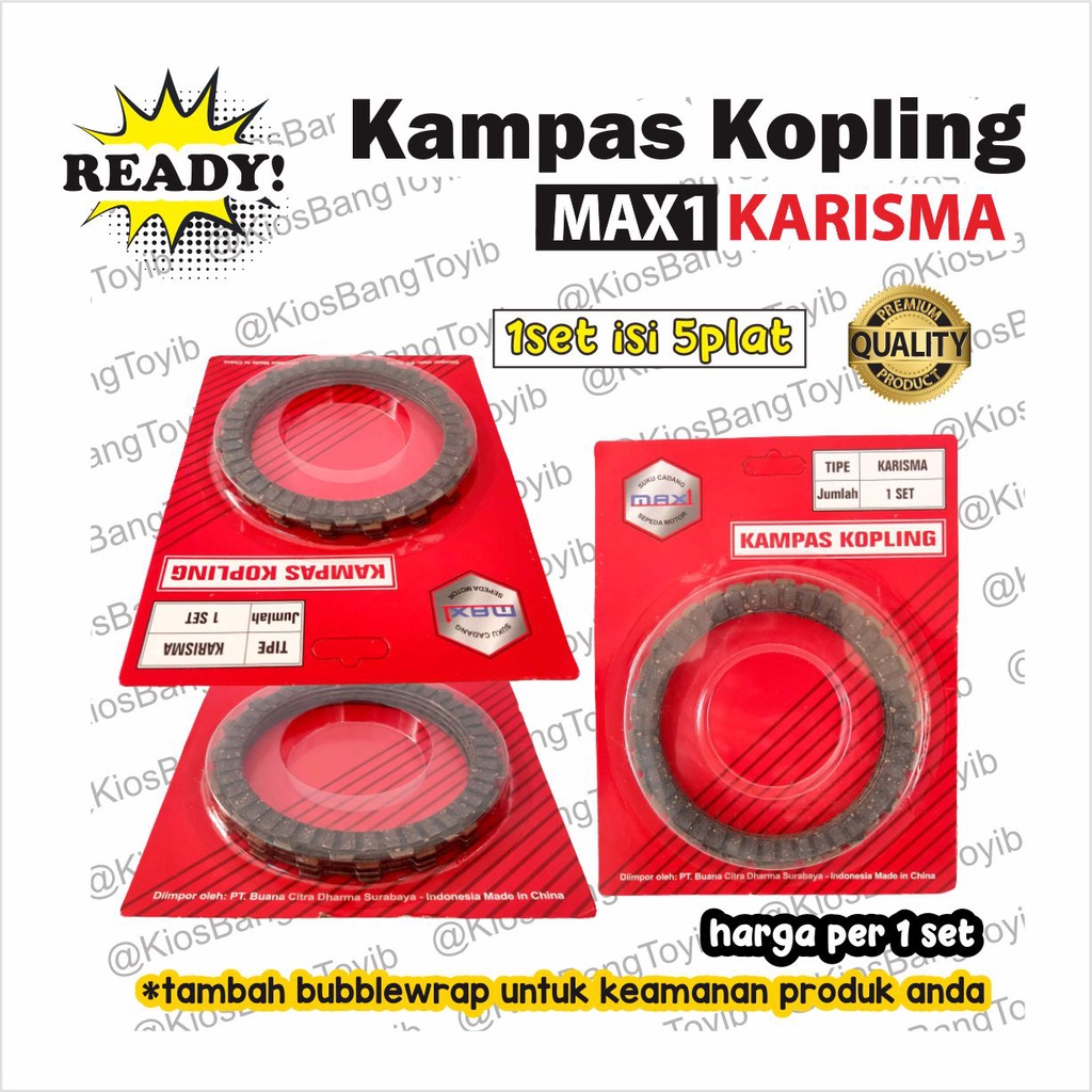 1set Kampas Plat Kopling  Honda KARISMA KHARISMA 6pc  (Max1)