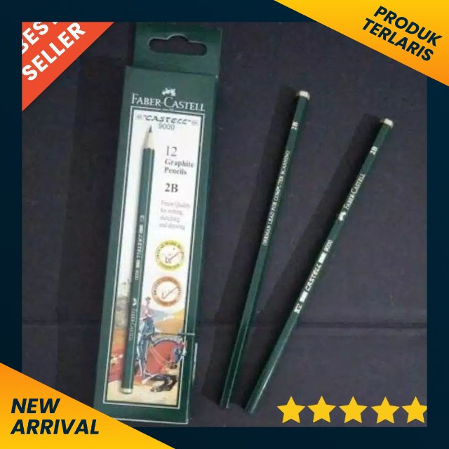 

pensil kayu 2B - pensil 2B fabercastell - pensil 2B kayu - pensil 2B merk fabercastell - alat tulis