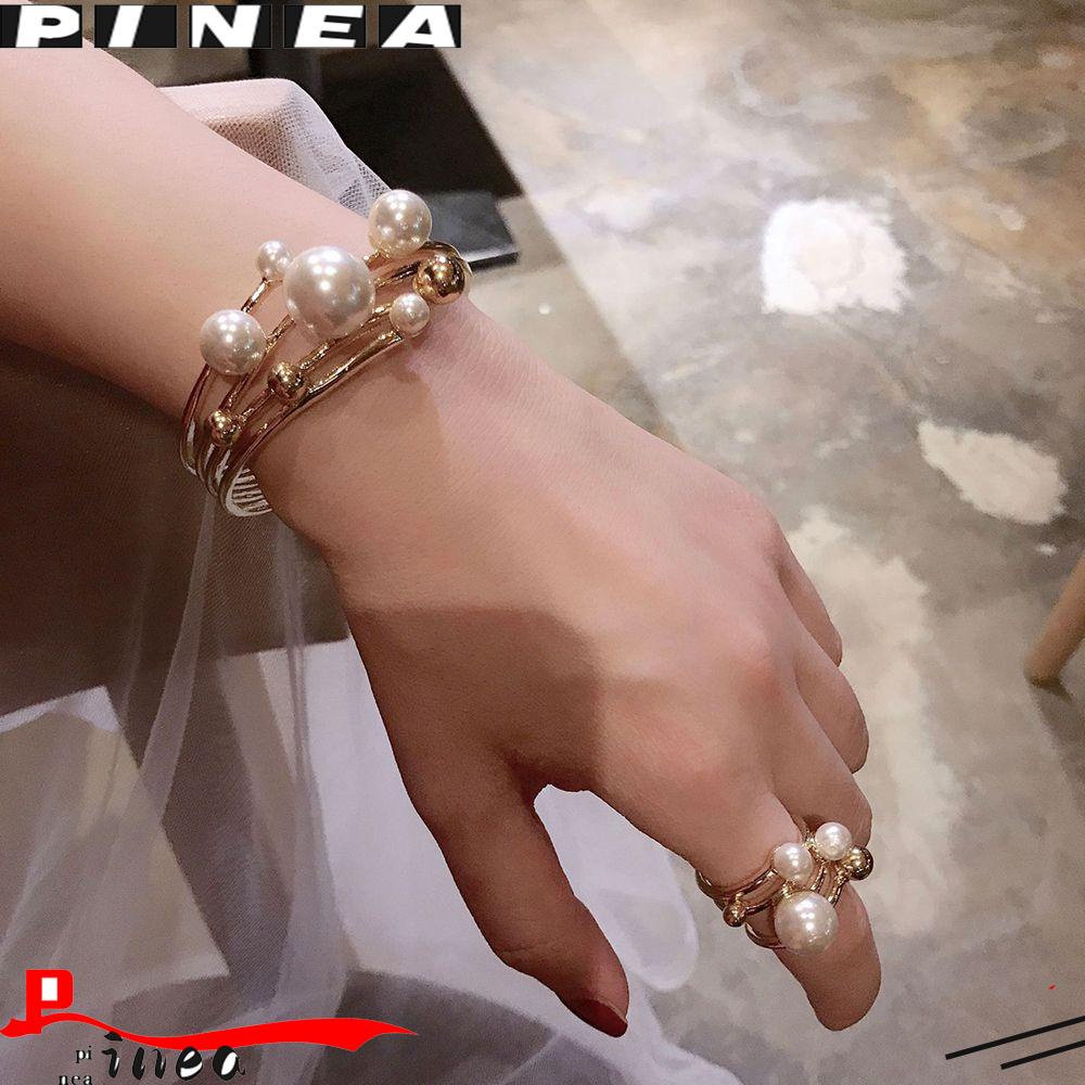 PINEAPPLE Gelang Tidak Teratur Untuk Wanita Perempuan Emas Logam Berongga Keluar Bangle Geometri Bracelet