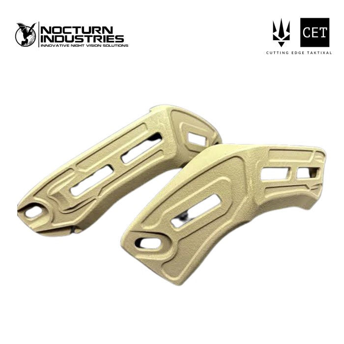 Nocturn Industries MLOK Crye Airframe Rail Set - Helmet Rel - FDE Tan