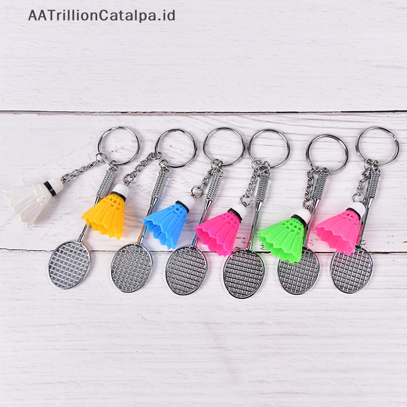 [cuci Gudang] serbur raket vollyatalpa mini alfinadminton bola olahraga keyring gantungan kunci holder tas liontin charm dalika