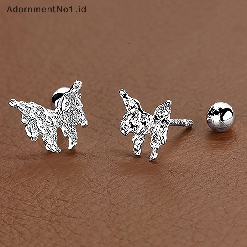 [AdornmentNo1] 1pasang baru Trendy kupu sekrup kembali anting Stud untuk wanita Earring telinga Cartilage Helix Tragus