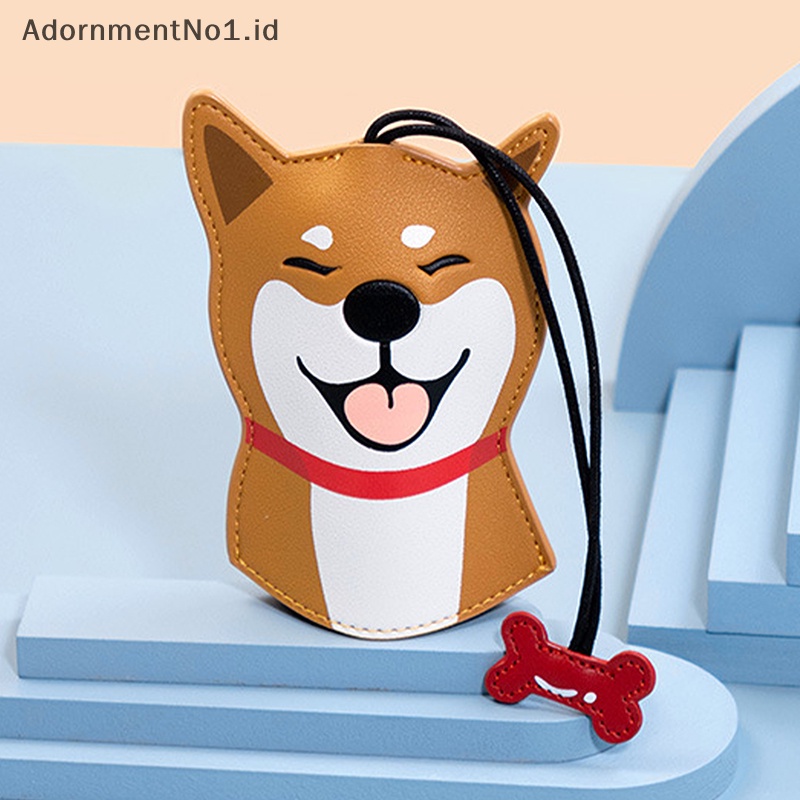 [AdornmentNo1] Kulit kreatif Shiba Inu Case kunci mobil kartun anjing rumah tangga tas kunci lucu Pull Key Cover pria wanita tempat penyimpanan kunci mobil tas penutup