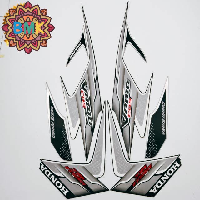 striping honda vario cbs 110 karbu 2010 hitam standar stiker motor - BMK