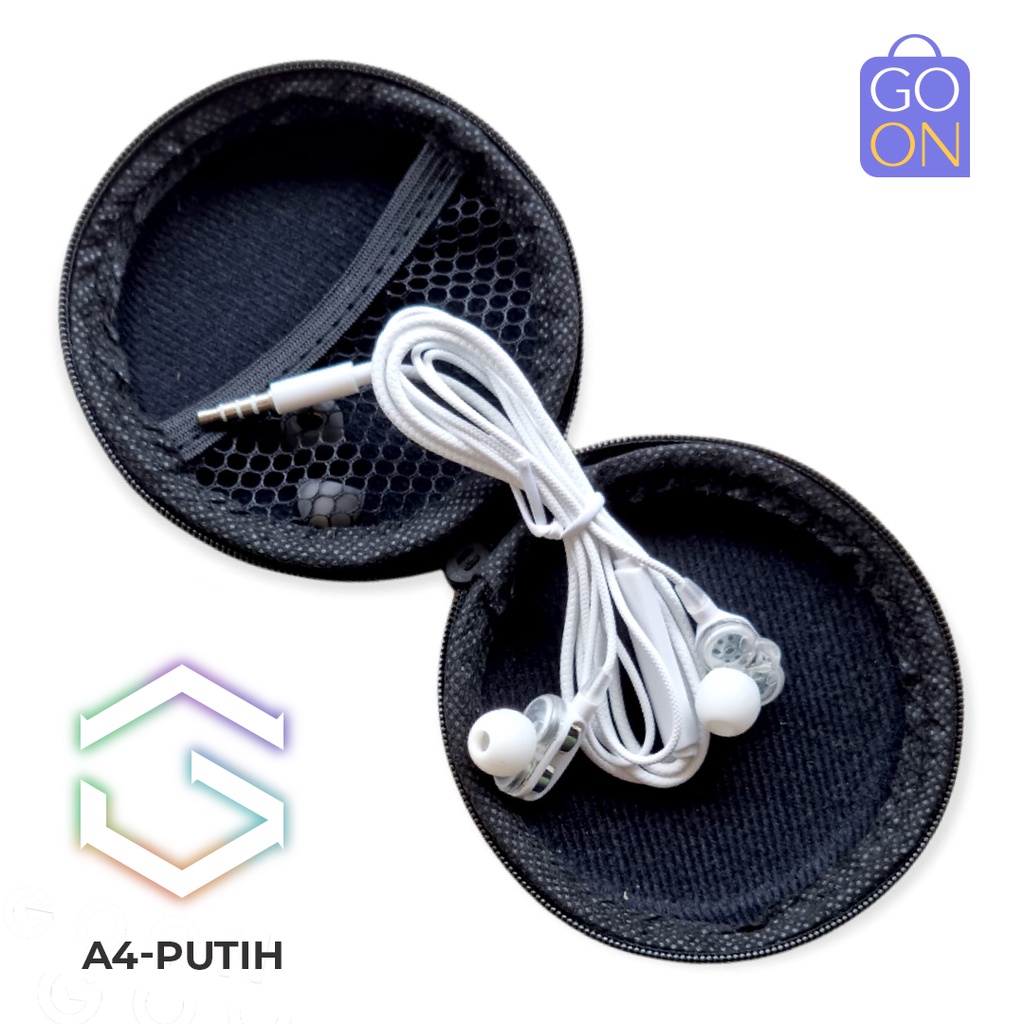 GOON Original Earphone + Pouch | In-Ear Stereo 4D Super Bass | Output Audio Jack 3.5mm &amp; USB Type-C