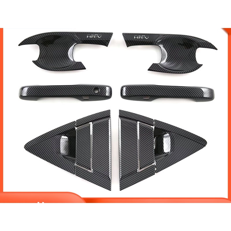 Honda HR-V ABS Carbon Fiber Handle Penutup Perlindungan HRV Door Bowl Anti Gores Stiker untuk HRV 2021 2022 2023