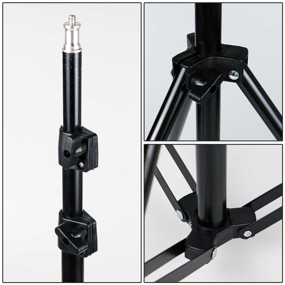 TaffSTUDIO Portable Light Stand Tripod 2 Section 160 cm - TB-037