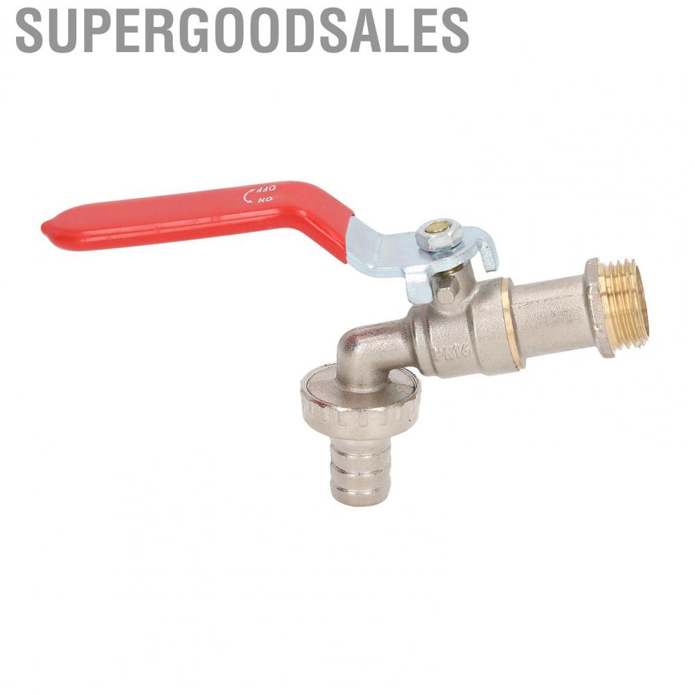 Supergoodsales Home Hose Faucet  1/2in Outlet 3/4in Inlet Corrosion Resistant Multifunctional Brass Water for Irrigation Household