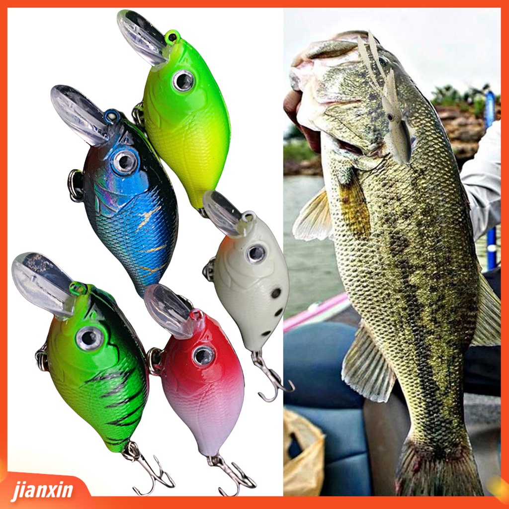 (In Stock) 5pcs Umpan Pancing Bentuk Mino Kecil Gemuk Umpan Pancing Fish Tackle Bait Untuk Air Tawar Air Asin Alat Pancing Outdoor