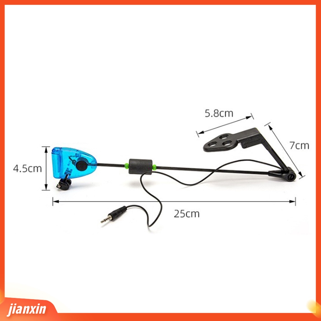 (In Stock) 1set Alarm Pancing Ikan Gurame Tahan Air Kedip Lampu Berwarna Sangat Tembus Indikator Sinyal Pancing Bracket Alarm Memancing Outdoor