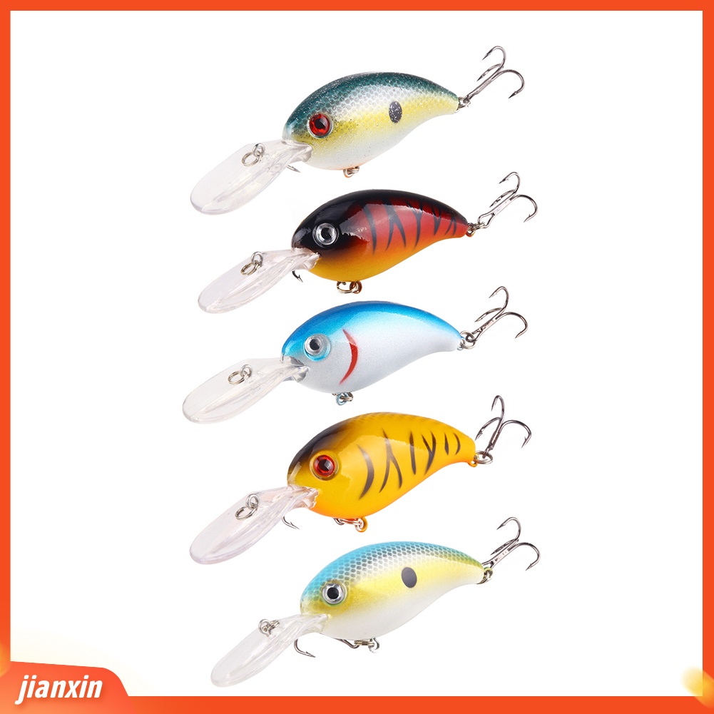 (In Stock) 1Pc Engkol 3D Mata Umpan Pancing Umpan Keras Bass Crankbait Tajam Fish Hook Tackle