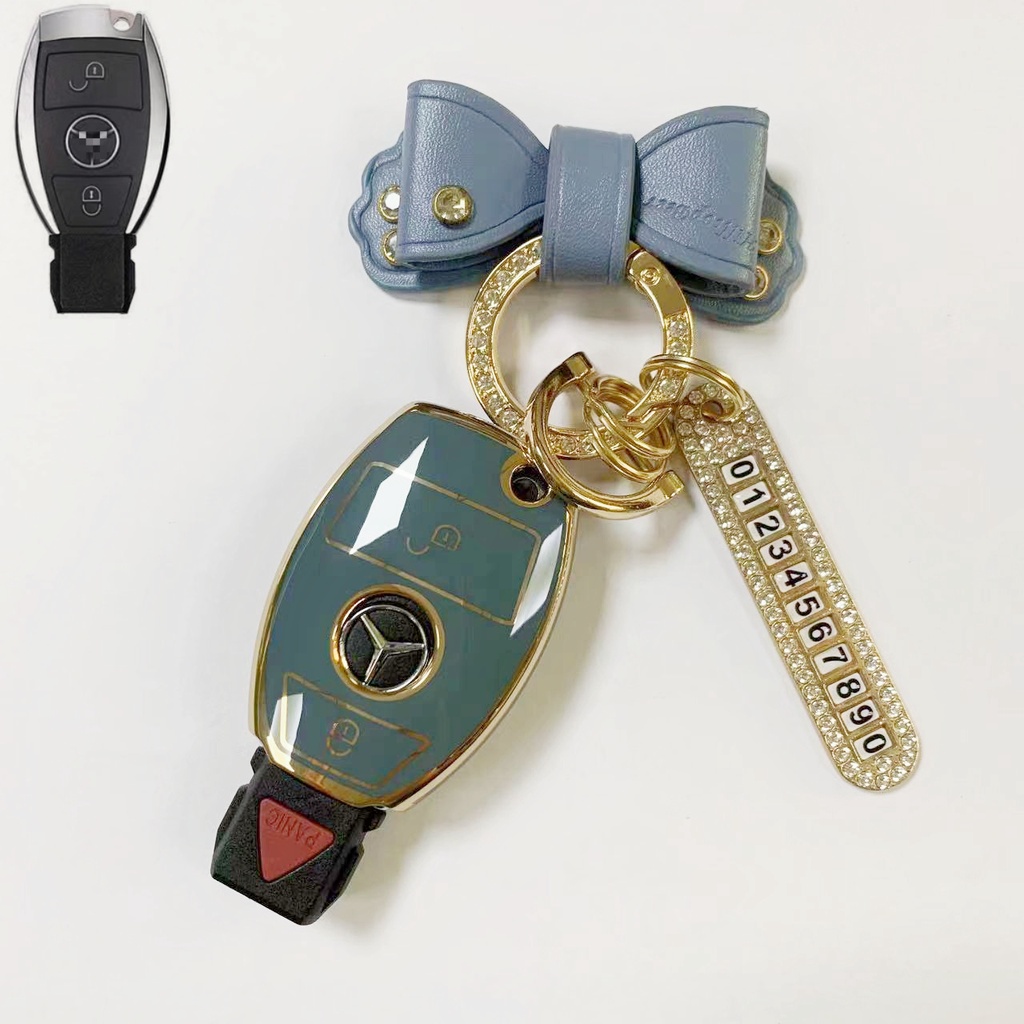 Untuk Mercedes-Benz 3B remote control key shell Untuk Pengganti W203 W210 W211 smart key shell
