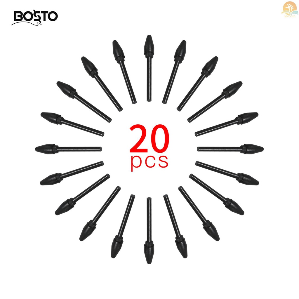 In Stock BOSTO 20pcs Replacement Nibs Pen Tips Compatible with All BOSTO Graphic Monitor Drawing  Battery Stylus Black