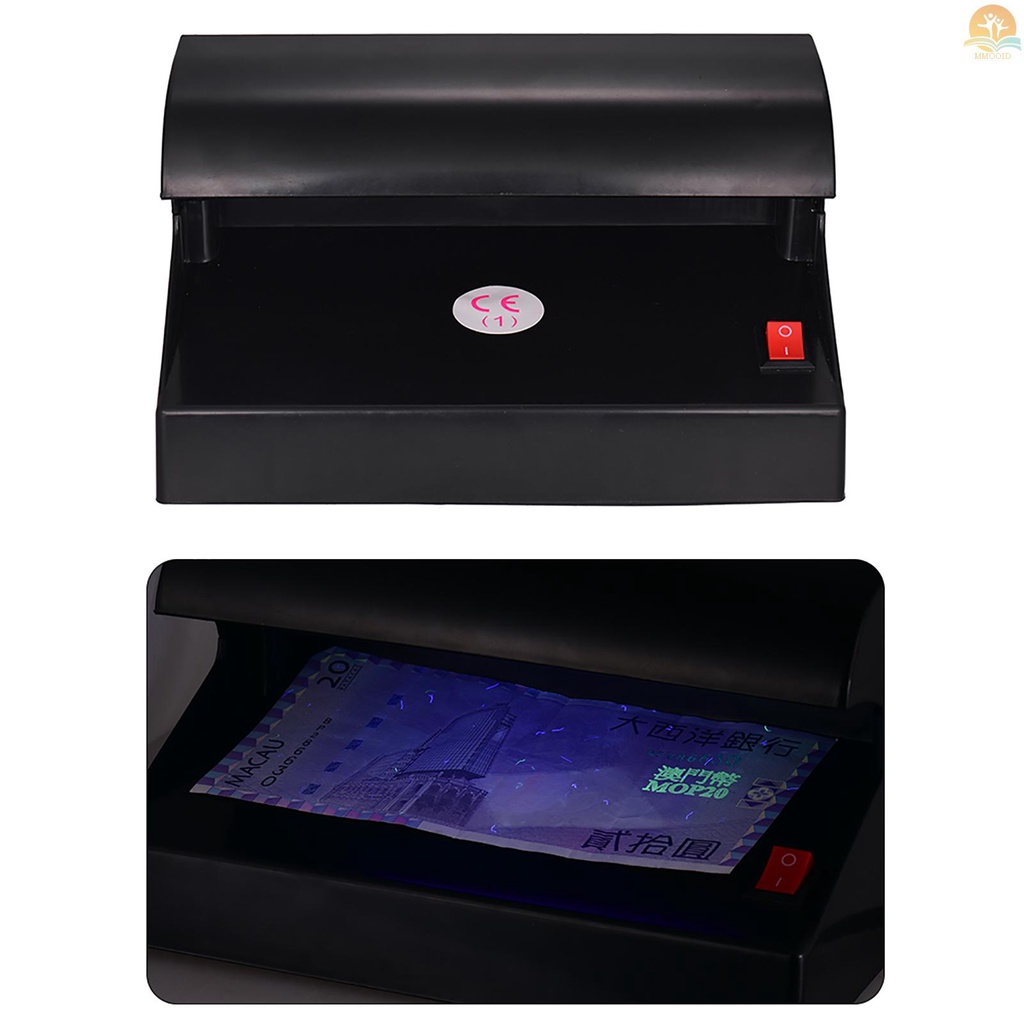 In Stock Portable Desktop Multi-Currency Money Detector Uang Tunai Palsu Kertas Checker Tester Lampu UV Tunggal Dengan Saklar ON /OFF Untuk EURO POUND