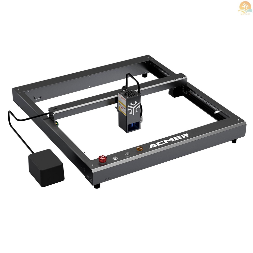 In Stock ACMER P2 Laser Engraver Daya Laser 11W Dengan Sistem Bantuan Udara Otomatis Perisai Pelindung Mata Kecepatan Superfast 420x400mm Ukiran Area Untuk Ukiran Dan Ukiran Balsa