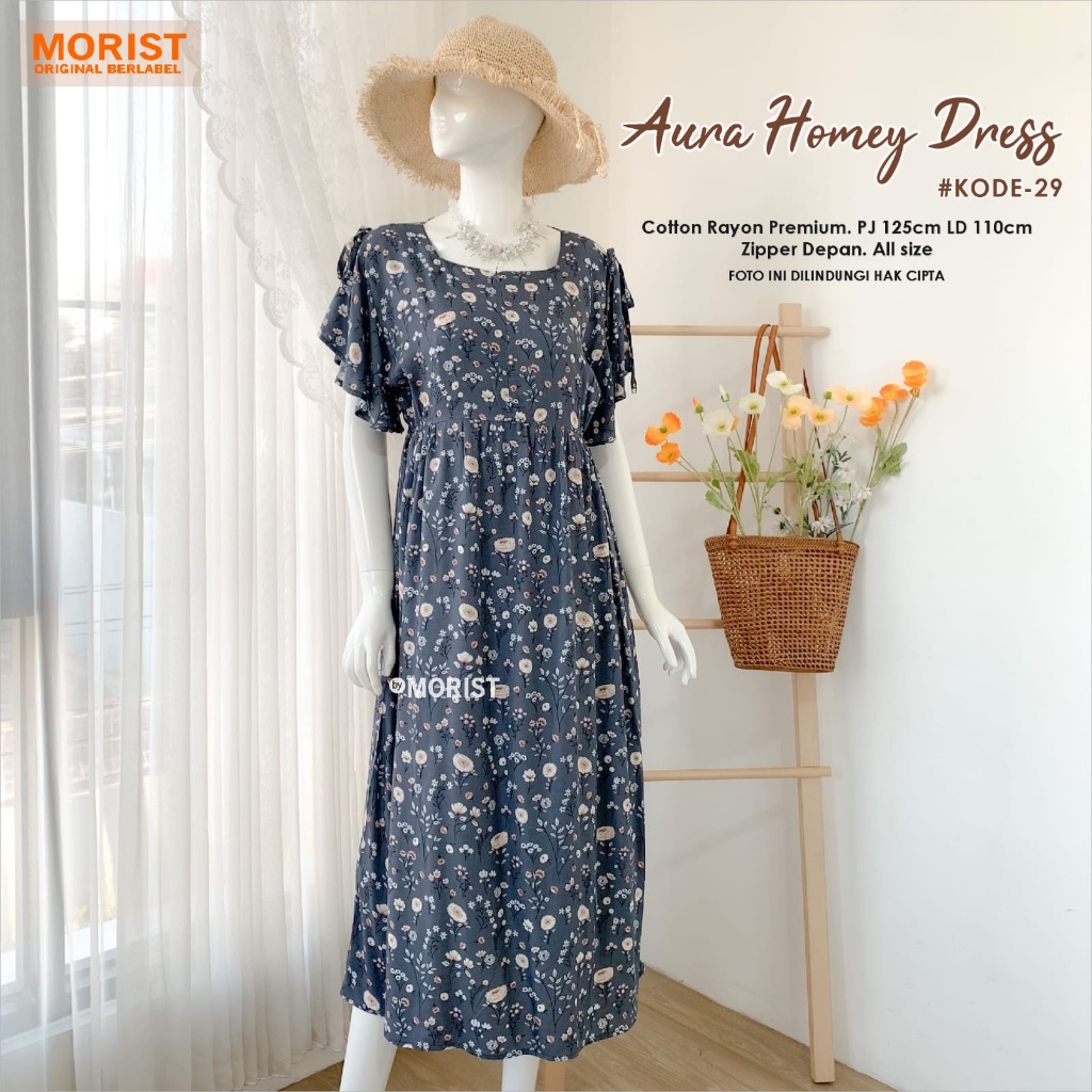 Aura Homey Dress (29-32) ORI MORIST | Ld110 Cotton Rayon Premium