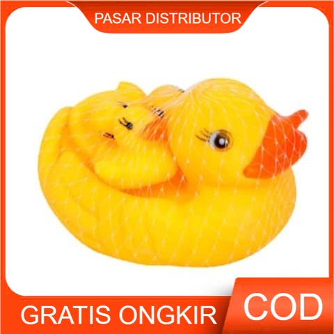 Bebek Karet Bunyi Isi 4 Pcs - Duck Rubber - Teman Mandi Balita - Mainan Anak