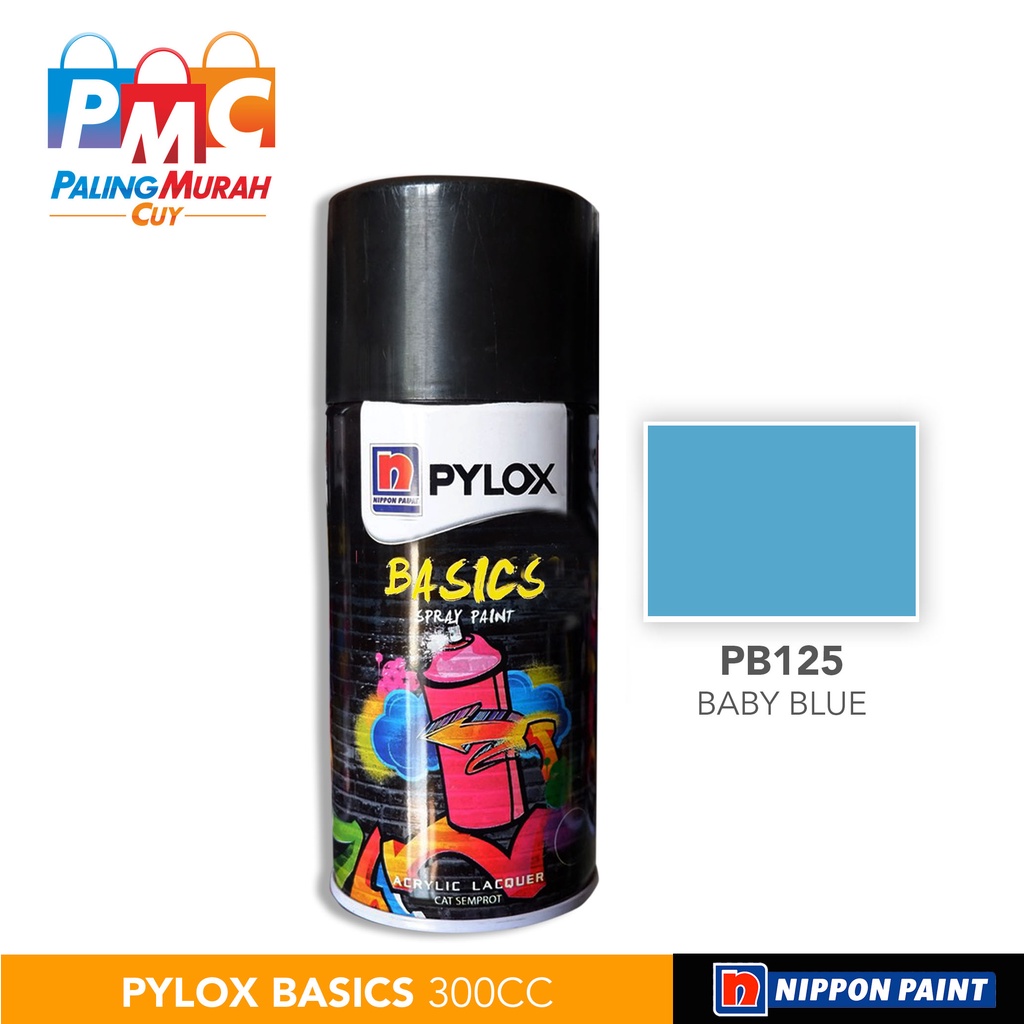 

Cat Semprot Nippon Paint PYLOX BASICS 300cc - PB125 Baby Blue