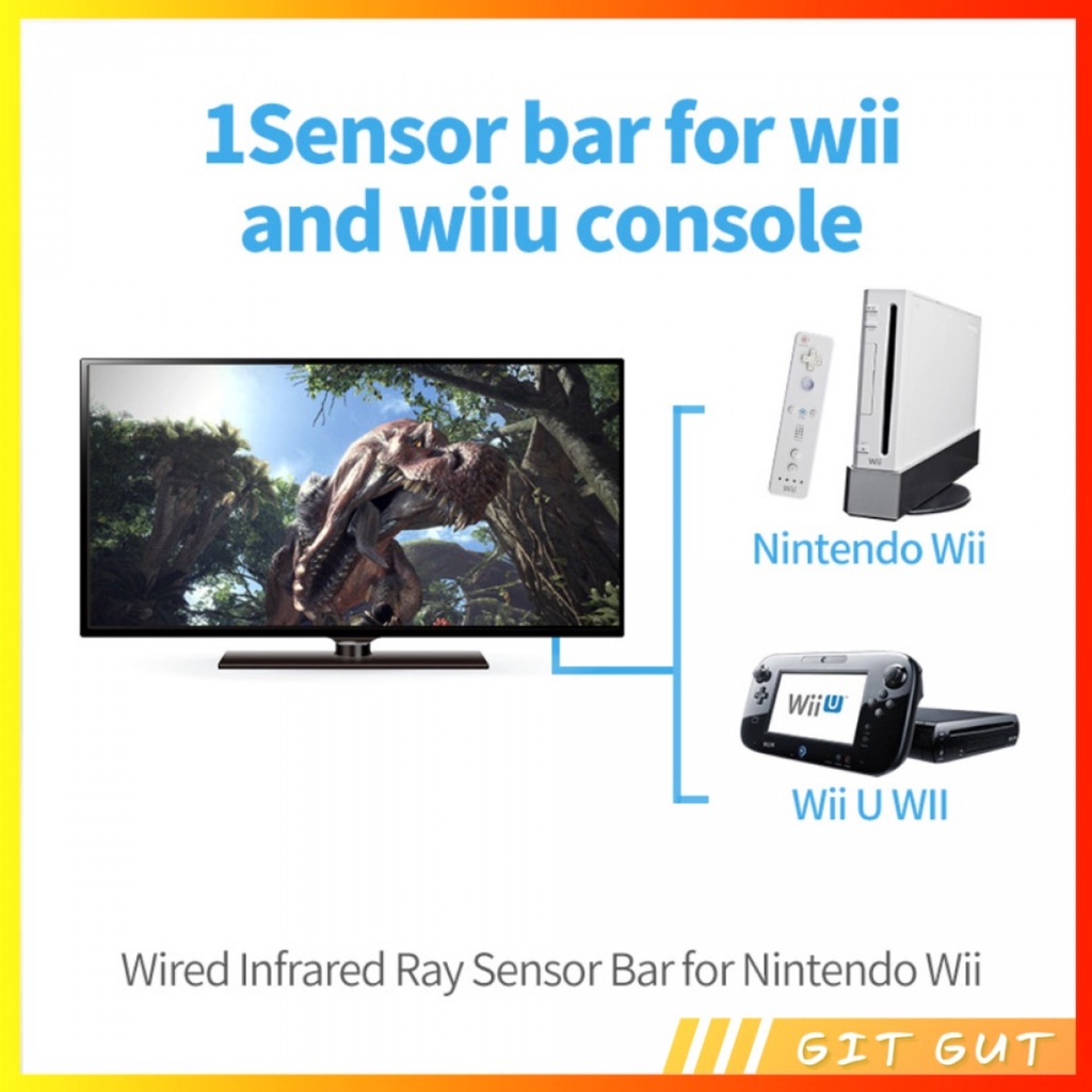 Sensor Bar Nintendo WII WIIU WIIU Wired Receiver Infrared Ray Remote